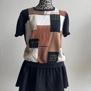 Alfred Dunner square neck sweater shirt